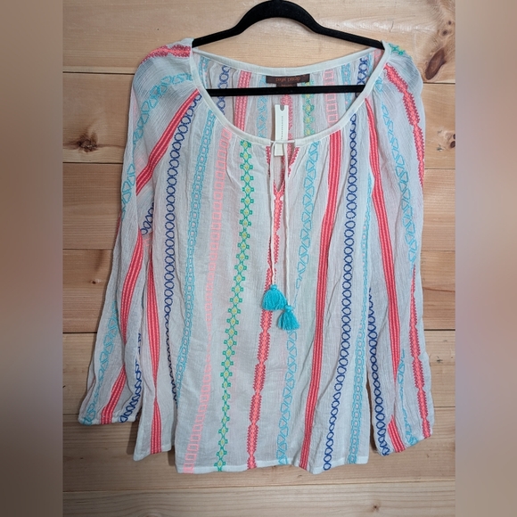 Anthropologie Tops - Anthropologie Multicolor Striped Blouse, Gorgeous, Medium, NWT,  148 Retail
